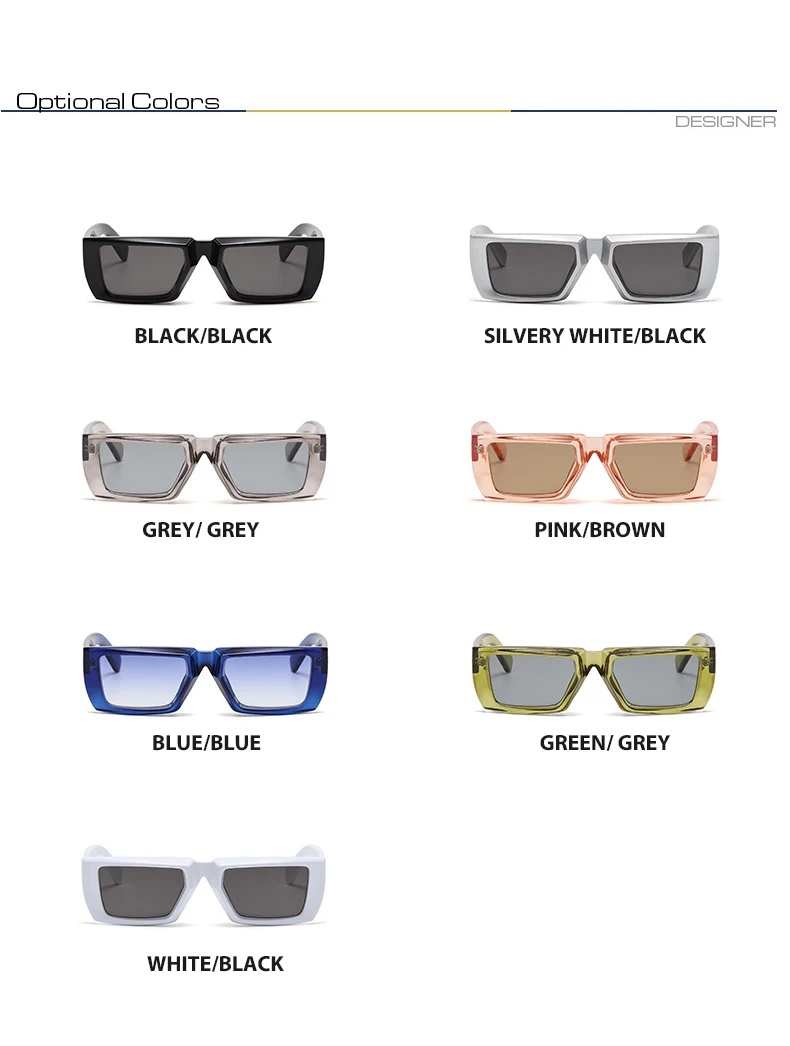 OEC CPO Vintage Rechteck Sonnenbrille Frauen Punk Kleine Rahmen Sonnenbrille MenTrends Quadratische Gläser UV400 Shades Mode Brillen – Detail 5