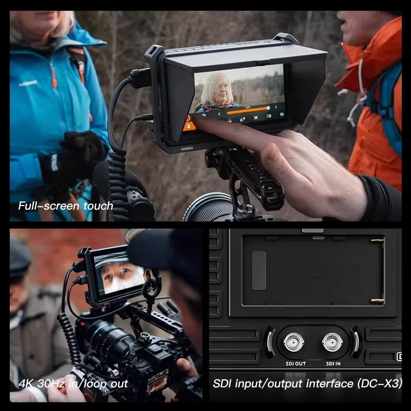 Viltrox DC-X3 DC-X2 4K Profissional Monitor Touch Screen Touch Screen Profissional Photographic HD FHD Portable Camera Monitor