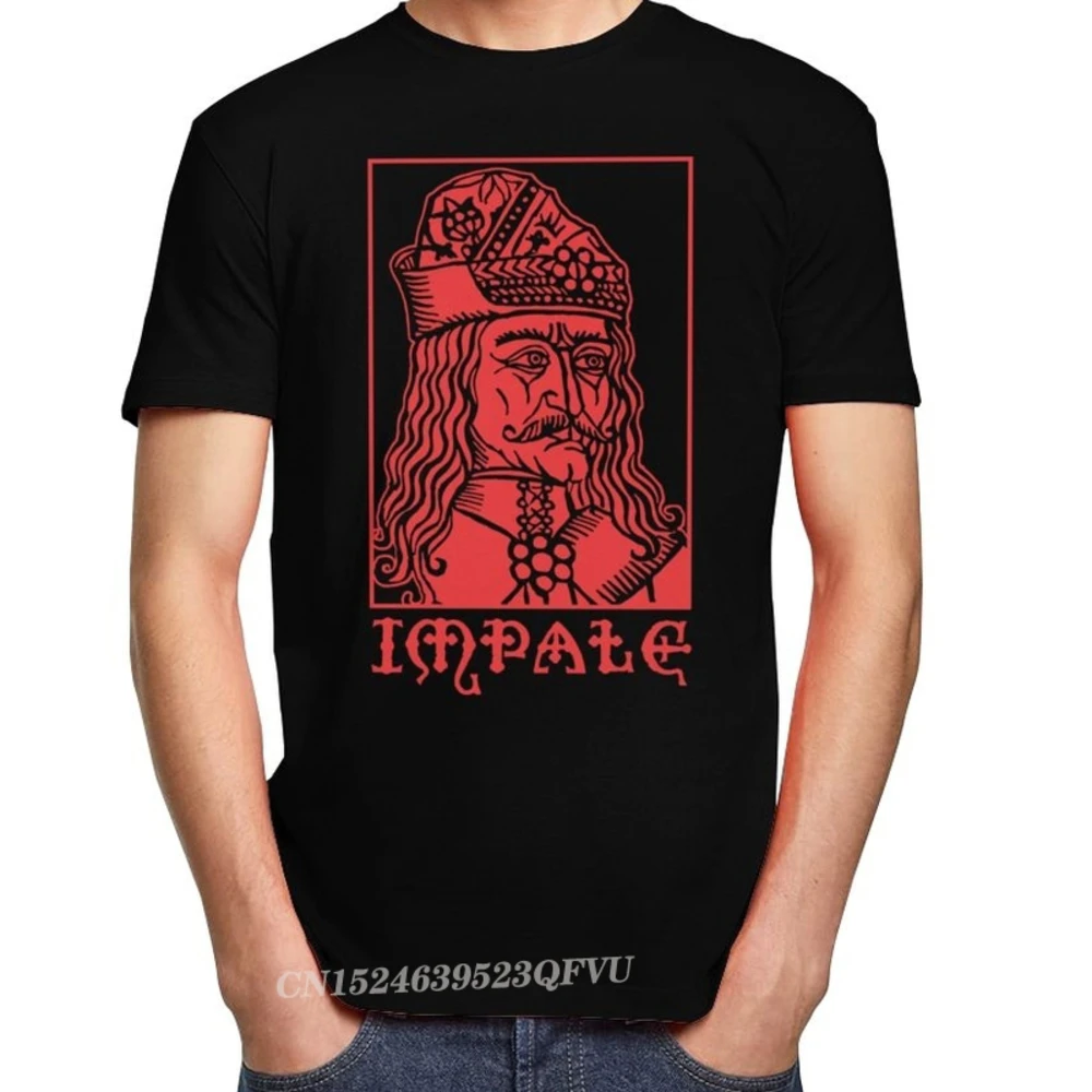 Vlad The Impaler Dracula T Shirts Men\'s Pure Cotton Novelty T-Shirts Tepes Gothic Vampire Horror Movie Tee Camisas Men Tops