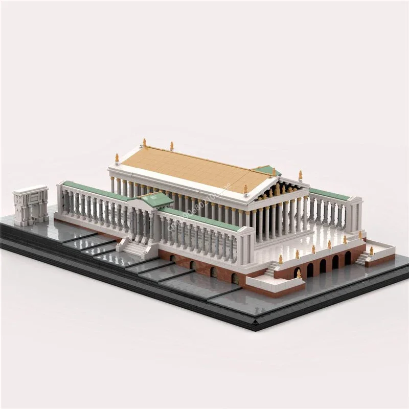 مجموعة مكعبات بناء وحدات Moc لمدينة روما للهندسة المعمارية، نموذج كلاسيكي، تعليمية للعقول الإبداعية