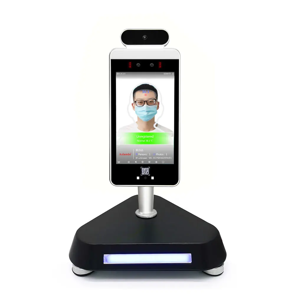 

Code Scanner Desktop Stand Access Control System Face Recognition Temperature Kiosk