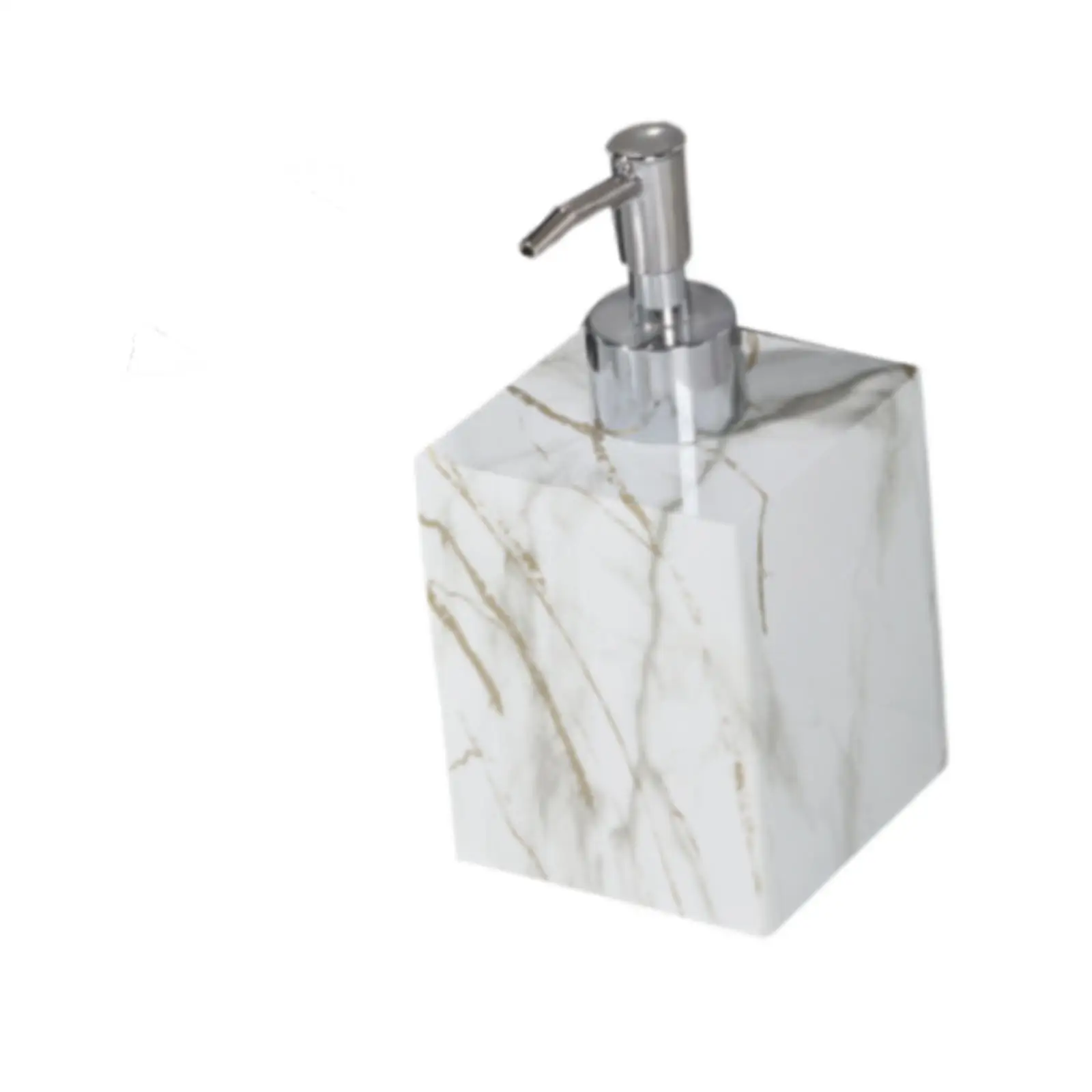 Resin Liquid Soap Dispenser Marble Effect Countertop Pump Bottle Bathroom Holder for Kitchen Decoration