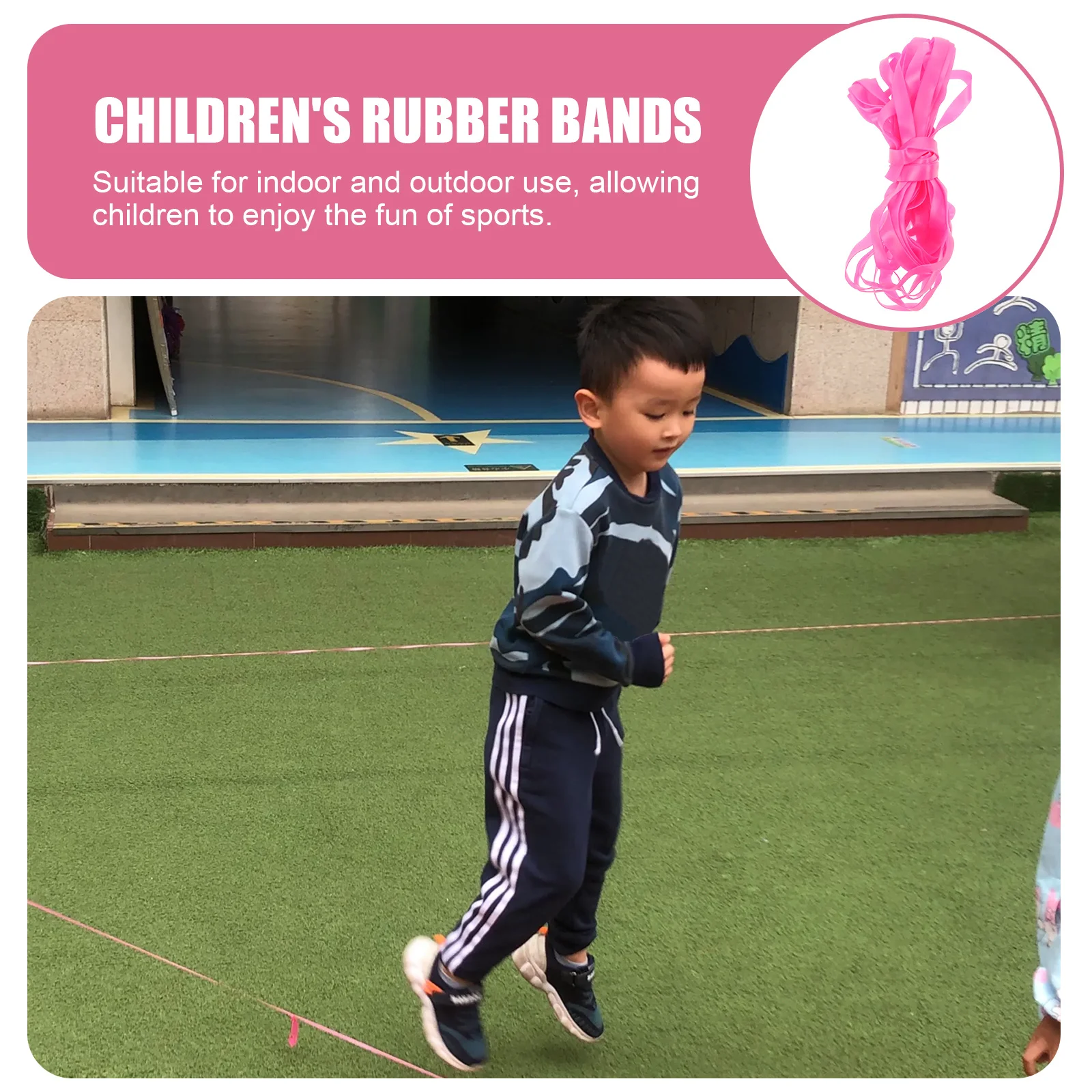 

Rubber Chinese Jump Rope Bright Color Durable Exercise Skipping Rope for Fitness Outdoor Indoor Workout Workout Jump Ropes