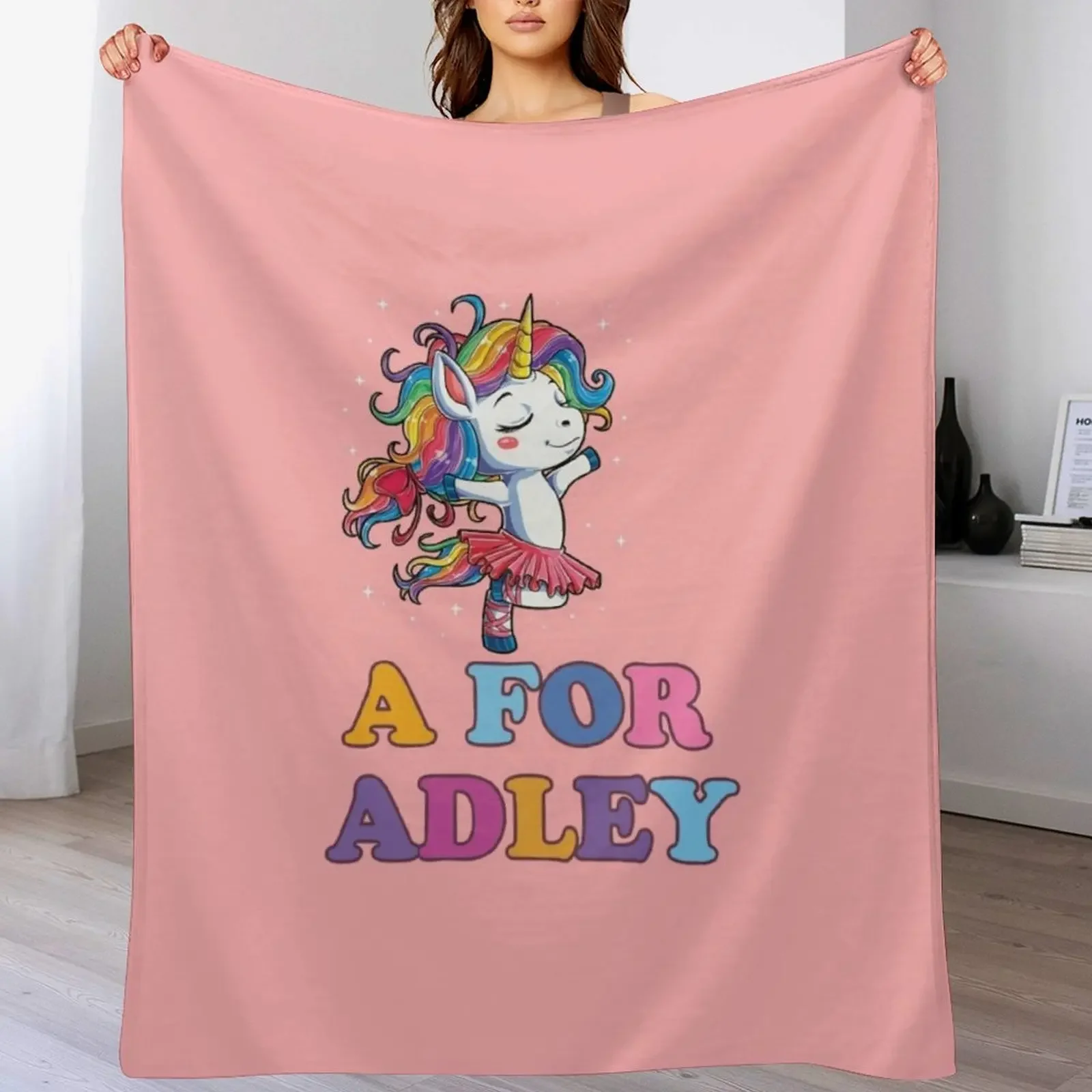 

Adley's Playspace: A For Adley Unicorn Dancing Cute Throw Blanket Warm Decorative Throw wednesday Blankets