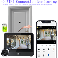 Mini Smart Life Tuya 2MP 120° Wide View Angle 2.4Ghz WiFi Magic Door Peephole Eye PIR Camera Digital Door Viewer Battery Powered