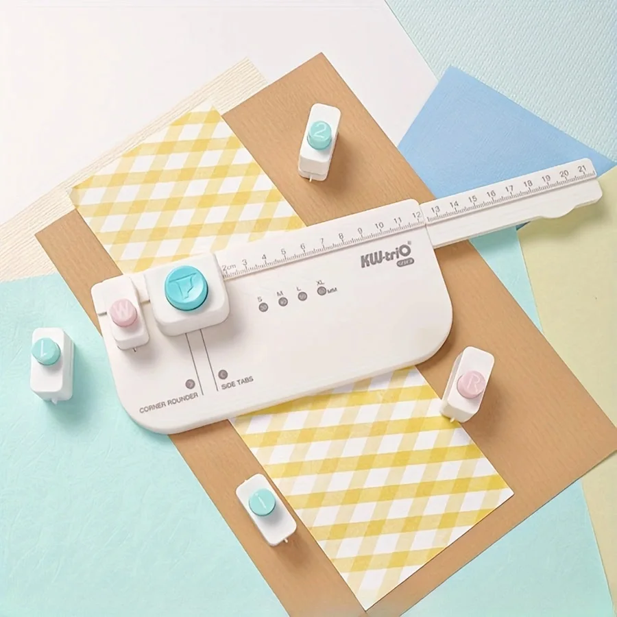 Creative separator rounded corner DIY making board, multi-functional bookmark index label punching and making tool