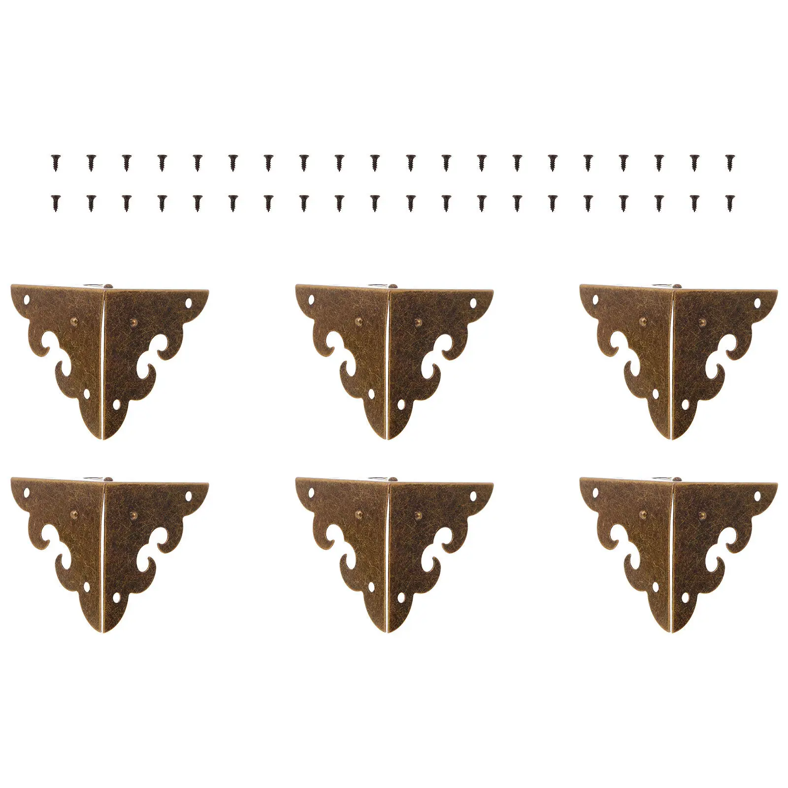 8Pcs Vintage Iron Protective Corner Guards for Jewelry Boxes Gift Cases Wooden Boxes Dressing Tables Wardrobes Retro Furniture