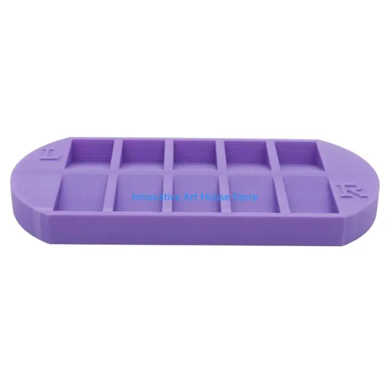 E1PC Sectioned Manicure Tray for Press On Storage on Desk Display
