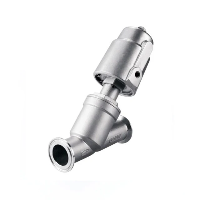 1Inch SMS SS304 SS316L Stainless Steel Sanitary Pneumatic Clamp Angle Seat Valve with High Quality Good Price Made in China