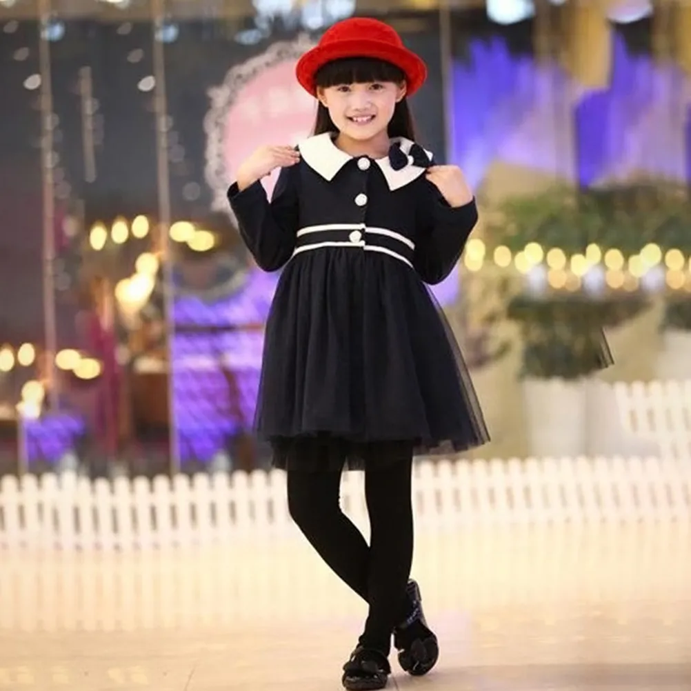 Girls Winter Warm Lined Tights Thick Elastic Leggings Halloween Christmas New Year Kids Warm Pants Girls Winter Pants Black