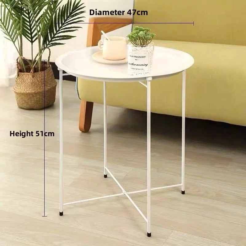 %*Creative Mini Iron Art Modern Foldable Storage Rack Multifunctional Living Room Coffee Table and Small Corner Table