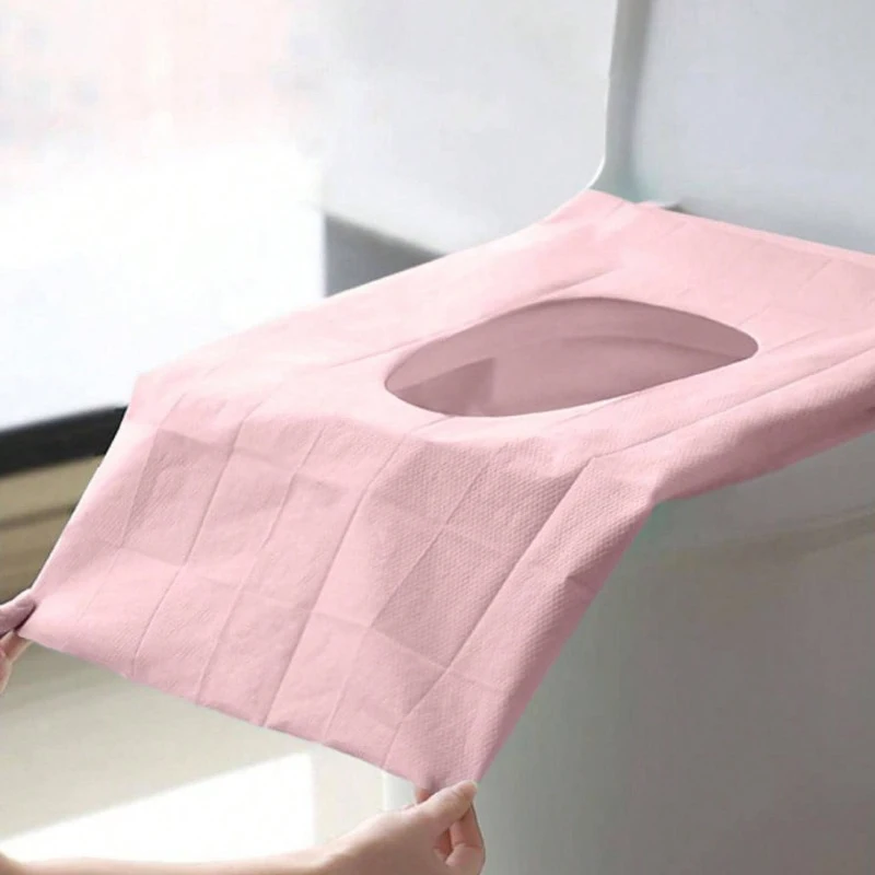 1 قطعة 10 قطعة مقعد المرحاض القابل للتصرف يغطي مقاوم للماء والمحمول ورقة المرحاض حصيرة للفندق السفر المنزل استخدام الحمام ديكور الصيف