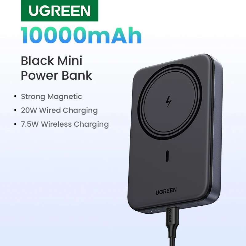 UGREEN 10000 мАч Магнитный Power Bank с быстрой зарядкой для iPhone 15/16/17 Pro Max — фото товара