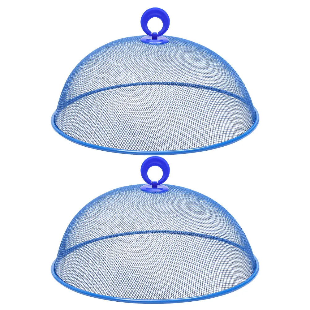 

2Pcs Metal Mesh Food Cover Dome Handle Design for Outdoor Indoor Use Burgers Bbq Chicken Steaks Fruits Vegetables Protection