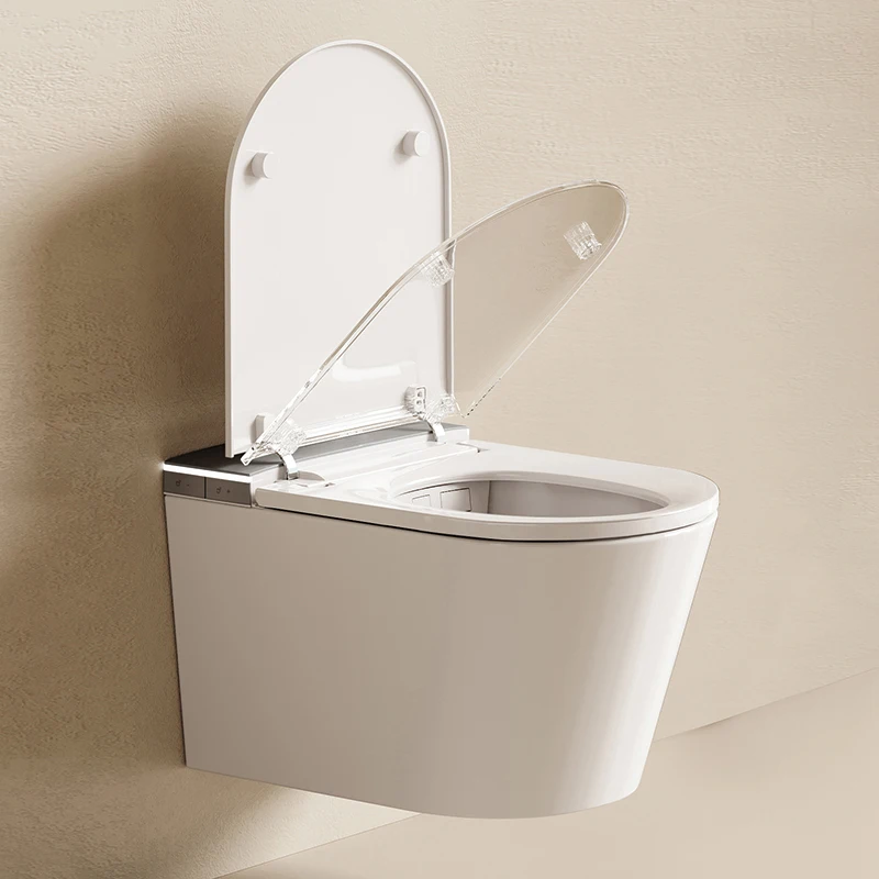 S029 Home Luxury Modern Style Wall Hung Bathroom Smart Toilet Bidet One Piece Ceramic Toilet With Round Bowl And S-Trap