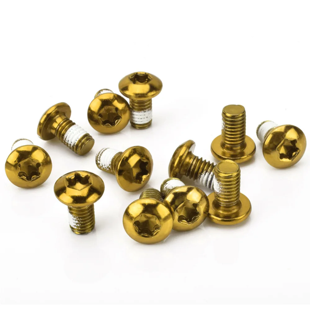 Farbetter 12pcs Bicycle Disc Brake Bolts MTB Rotor Bolts M5x12mm Screws Stainless Steel T25 Alloy steel