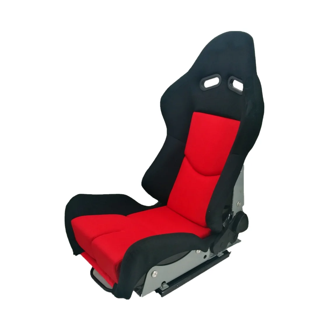 Red Black Fabric Carbon Fiber Racing Seats Bucket Car Fiberglass Seat Come With Double Slider