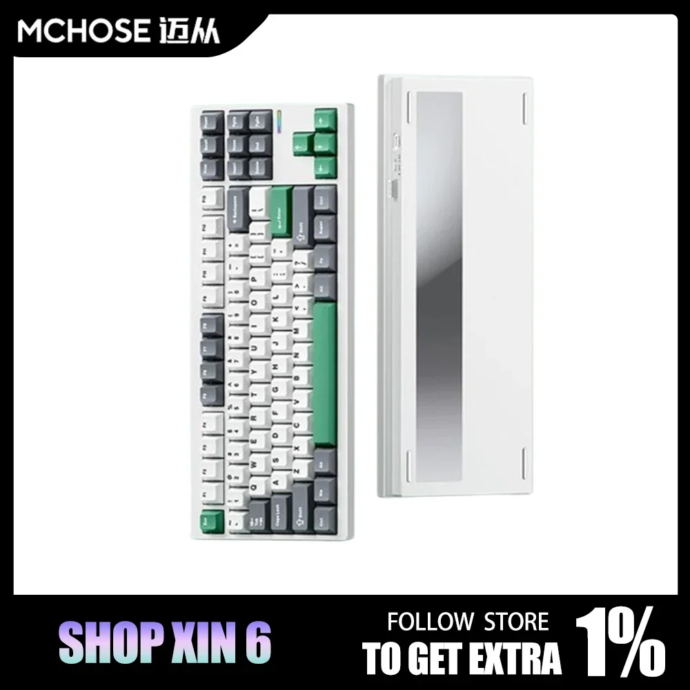 MCHOSE GX87 Mechanical Keyboard Tri Mode Bluetooth Wireless Aluminum Alloy Customized Keyboard Pc Game Accessories Gamer Gifts