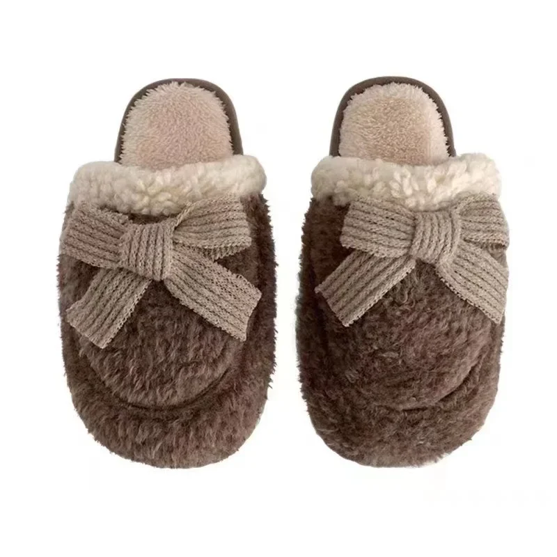 Winter trendy home versatile slippers, anti slip and dirt resistant cotton slippers