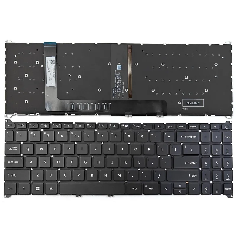 Новая клавиатура с подсветкой для Acer Aspire 3 A315-24P A315-24PT A315-59G A315-510P, раскладка US