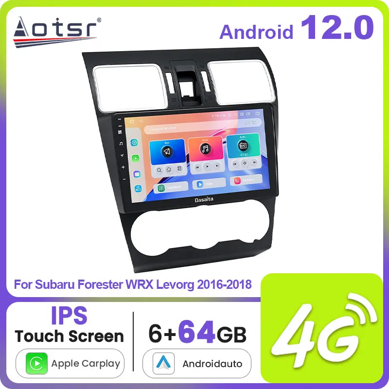 9 inch Android 12.0 For Subaru Forester WRX Levorg 2016-2018 QLED Car Radio Multimedia Player Auto DVD Stereo Audio GPS Navinc