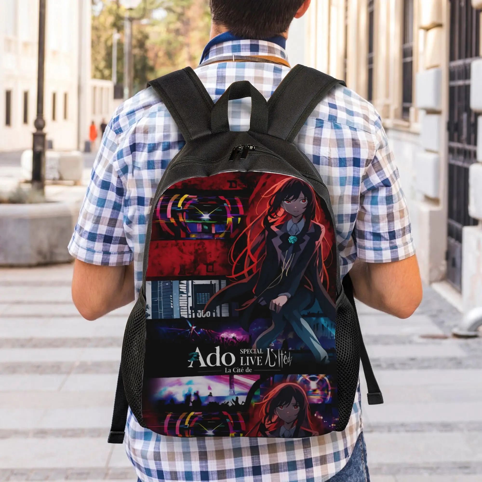 Ado Hibana World Tour Backpack Lightweight High School Business Japan Singer Daypack for Men Women Laptop Computer Canvas Bags