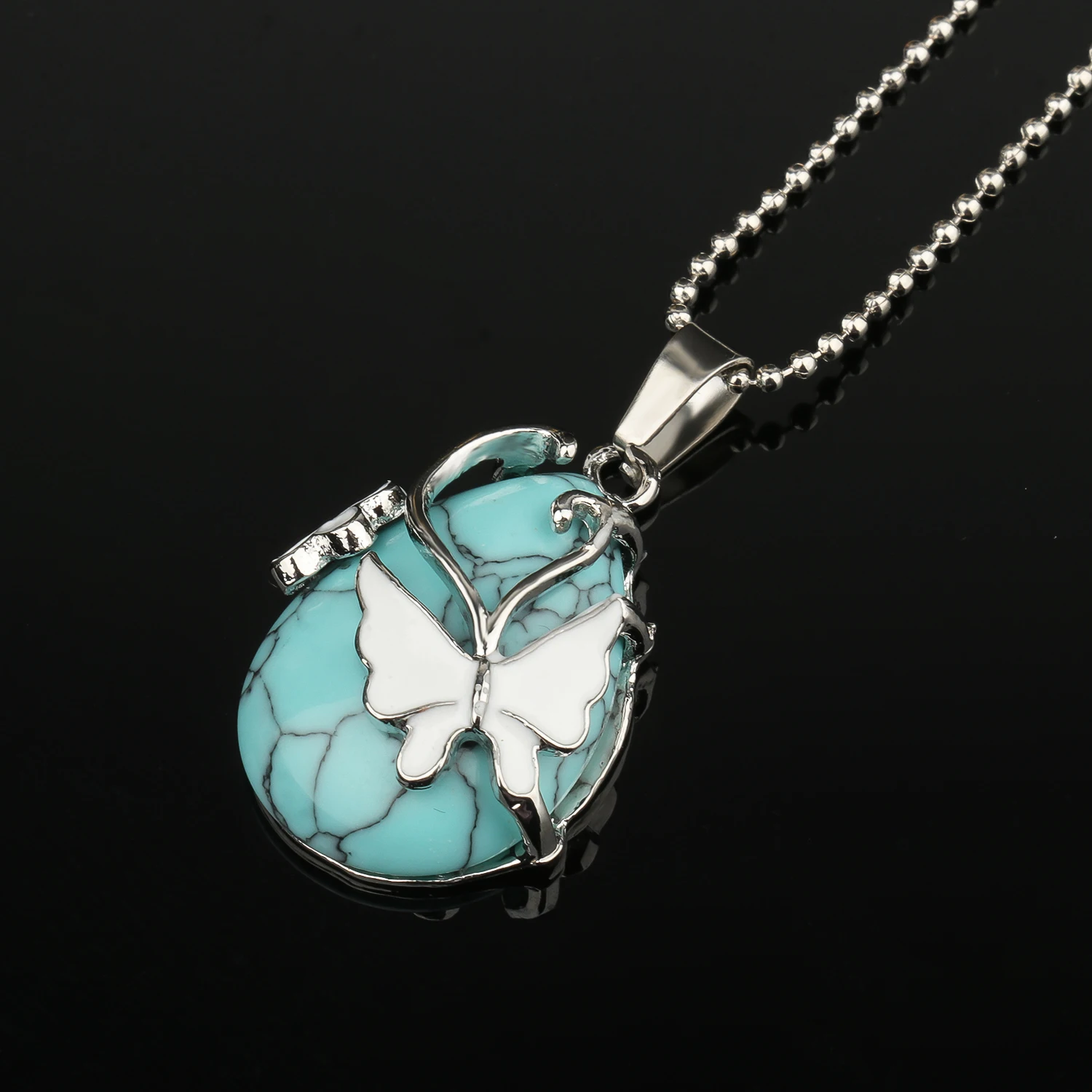 11 Types Turquoise Natural Stone Pendant Heart Waterdrop Shape Pendant fit for Women Jewelry diy Necklace