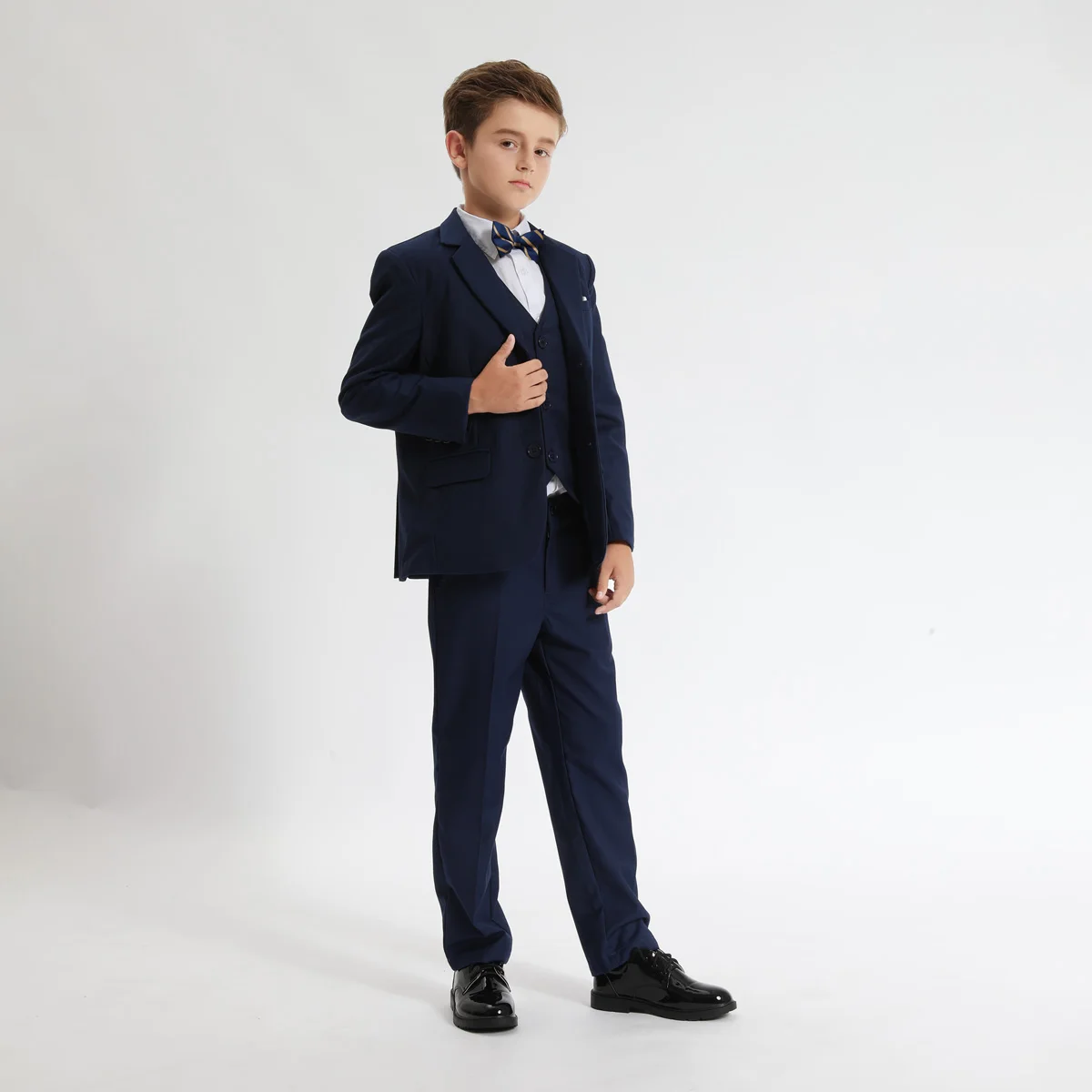 Boys Blazer Kids Wedding Formal Solid Jacket Gentleman Birthday Party Performance Suit Children Spring and Autumn Clothing Set