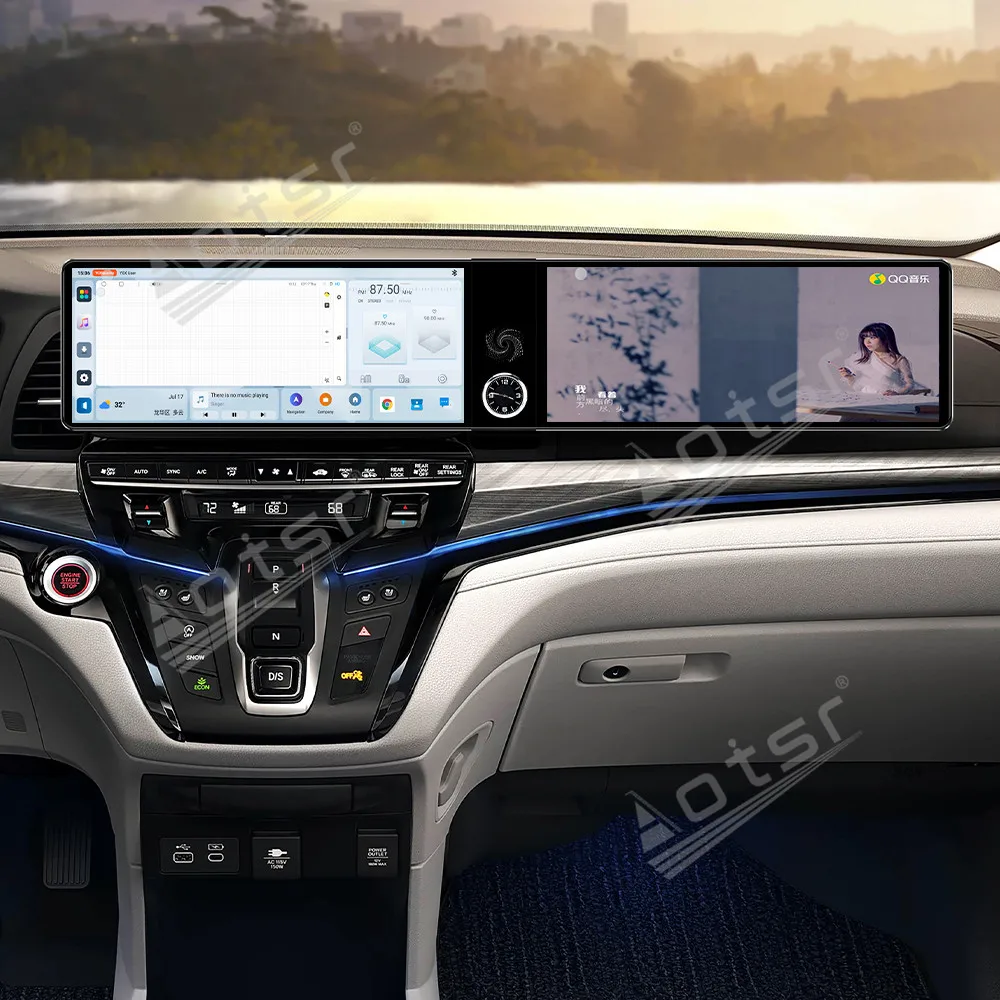 Dual 12.3“ Screen Qualcomm Carplay Android Car Multimedia Automotive For Honda Odyssey 2020~2026 GPS Navi Car Radio Head Unit