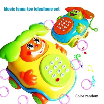 New Baby Electric Phone Cartoon Model Gifts Early Educational Developmental Music Sound Learning Toys Music gifts for kids toy