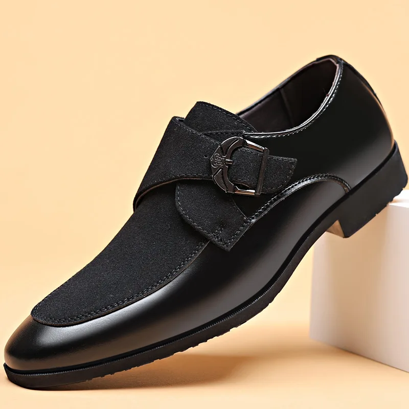 

Men's leather shoes, plus-size casual leather shoes, business formal shoes, lace-up British wedding shoes, dress shoes