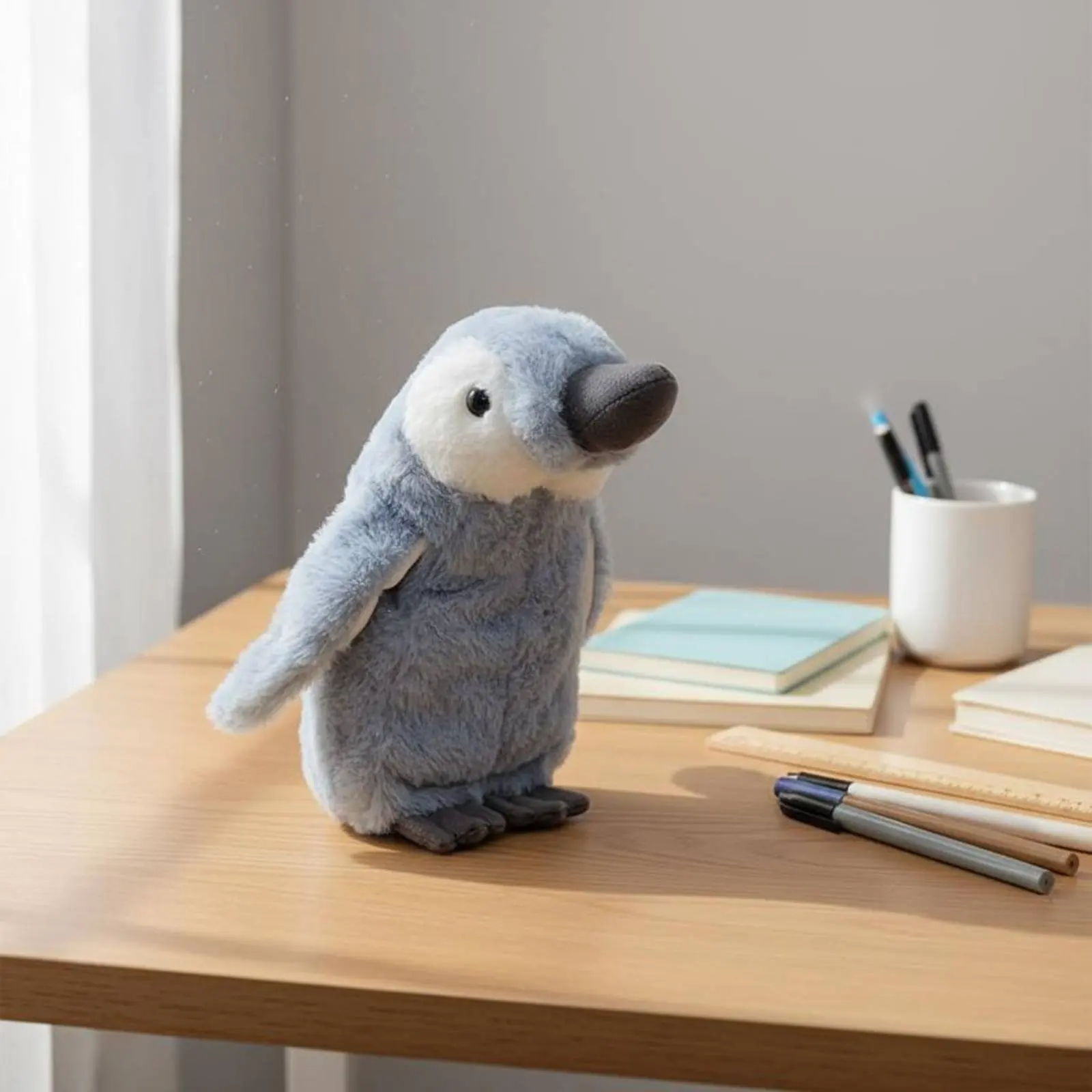 ソフトペンギン筆記具ホルダーケース大容量ペンギンぬいぐるみポーチ漫画クリーチャーペンバッグ多機能
