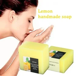 100g Natural Lemon Soap Face Cleanser Oil Control Deep Care Shower Skin Cleaning Soap Whitening Body Soap Moisturizing