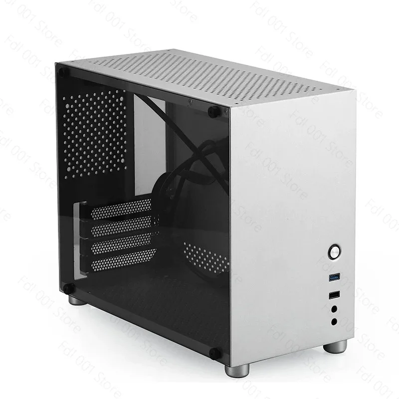 for HX100 Handle All Aluminum Game Glass Desktop Computer Chassis Power Supply