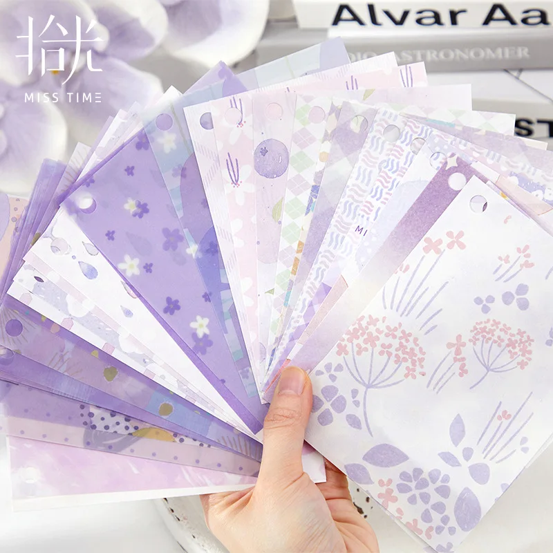 30 pçs/lote Memo Pads Material Papel Creme Saquinho Diário Scrapbooking papel Cartão Fundo Decoração Papel