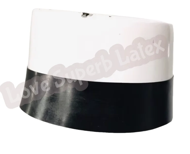 手作り 0.4mm ラテックス プレーン チョーカー 幅 7cm バックボタン