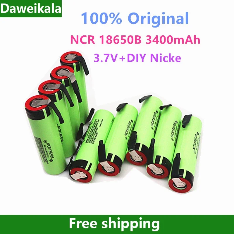 

2023 New 100% Original NCR18650B 3400mAh Battery 3.7V Rechargeable Li-ion 3.7V 18650 Battery 3400mAh+DIY Nicke