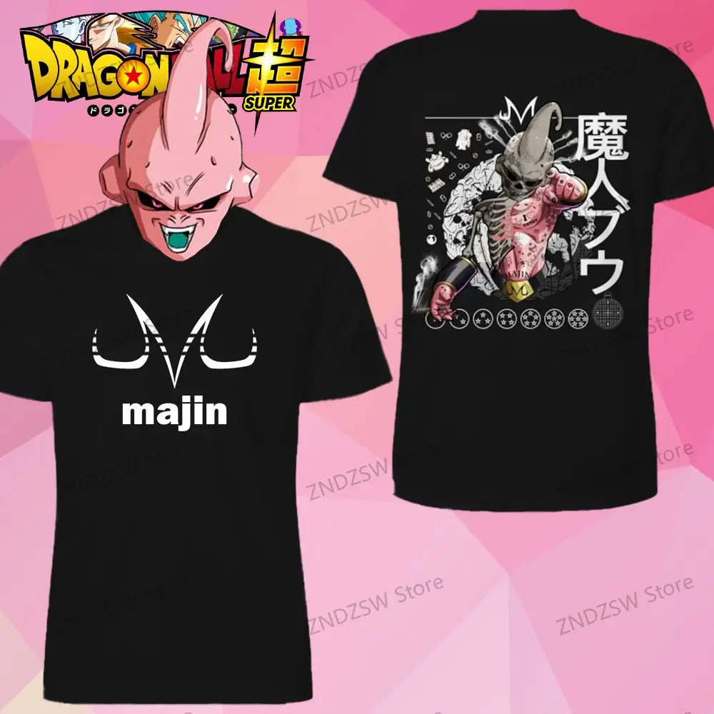 Men's T Shirt Dragon Ball 2024 Majin Buu Summer 110-6XL Parent-child Wear Cool Hip Hop Tops Quick Dry Streetwear Y2k Clothes 3D