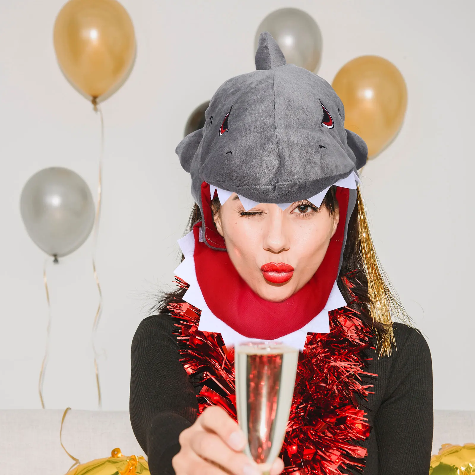 

Shark Headband Cap PP Cotton Costume Headgear Funny Funny Photo Prop Headwear Photo Cosplay Headwear Prop Party Supplies