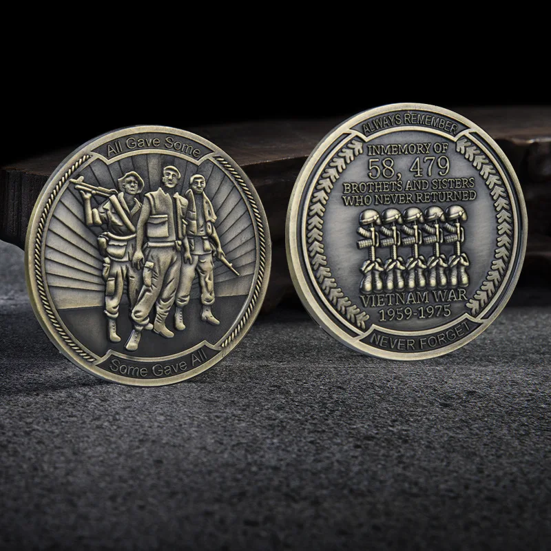 Chinese factory customizes commemorative coins for Vietnamese soldiers  ancient bronze three-dimensional relief metal challenge