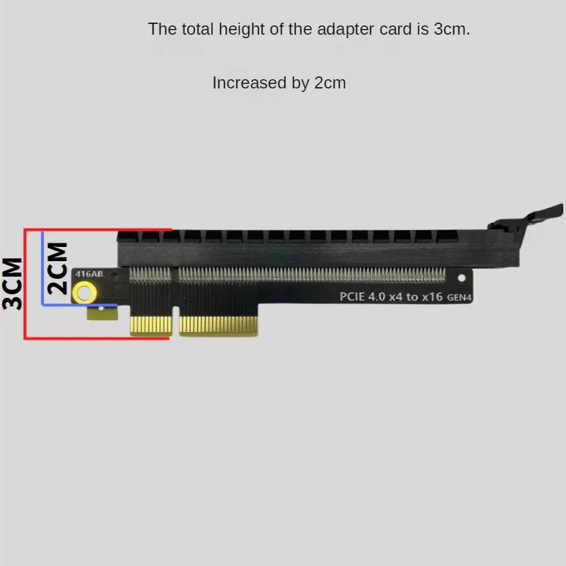 Разъем PCI Express 4,0 X4 на X16 с пряжкой, плата адаптера для печатной платы, GEN4 PCIE 4,0 4X 16X слоты, переходная карта для расширителя материнской платы