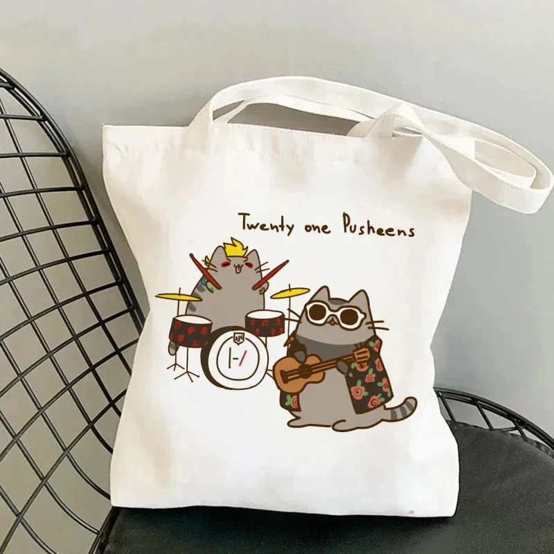 Cute Cartoon Animal Lovely Handbag Ladies Printing Casual Shoulder Large Capacity Canvas Girls Portable Eco Shopping Tote Bag