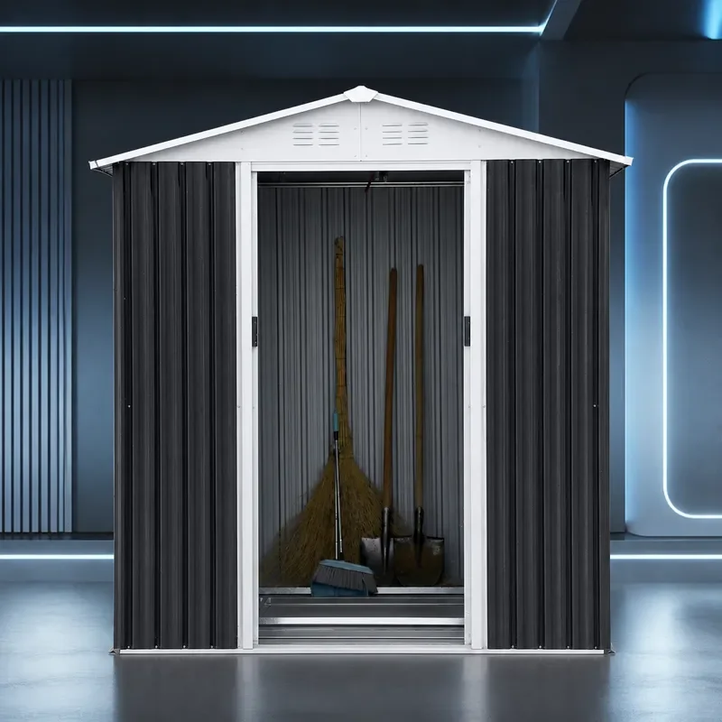 Customized Outdoor Garden Storage Room Waterproof Metal Tool Shed Utility House for Tools and Equipment