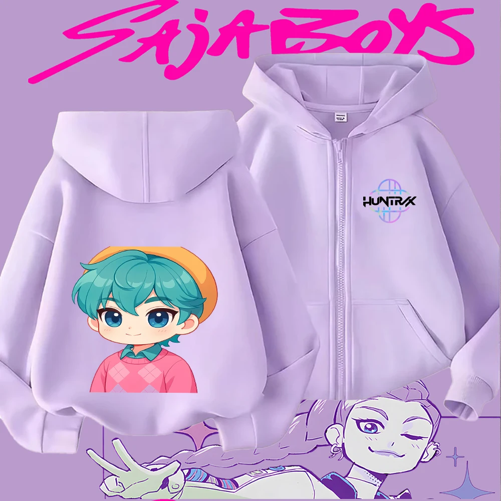 

Kids' Zip-Up Hoodie with Derpy Cat Graphic - Fun Cartoon Cat Design for Boys & Girls - EST. 2025 Huntrx Style