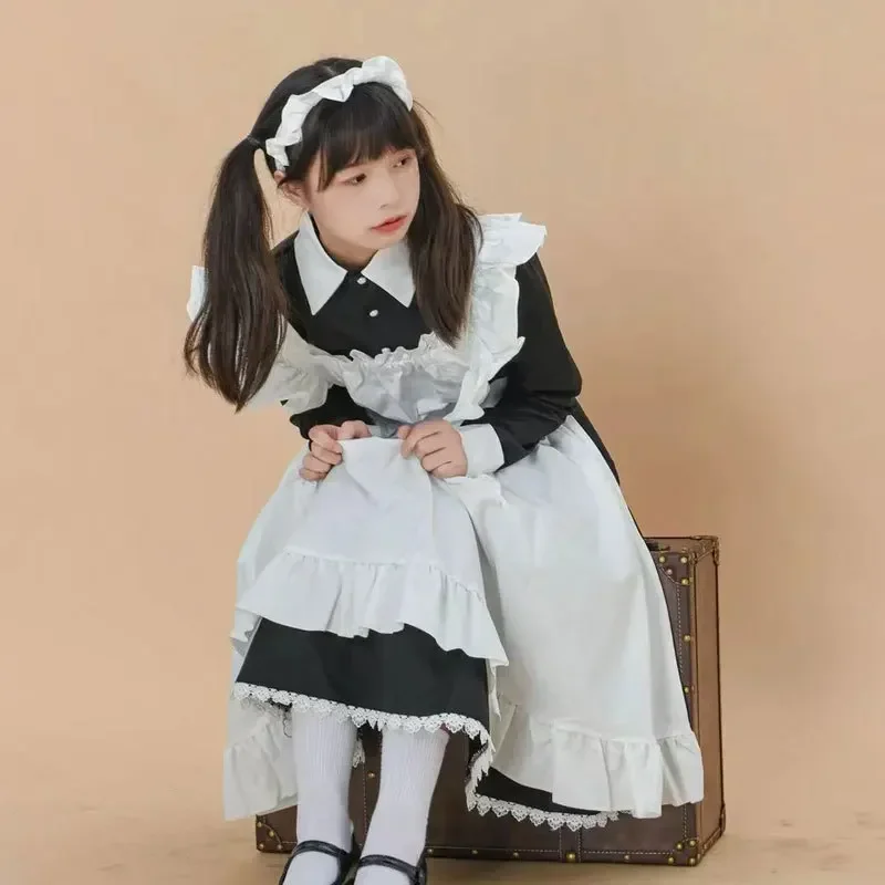 A Anime long dress French court maid dress Lolita cosplay costume women Girl Dress Christmas outfit Halloween Carnival party gif