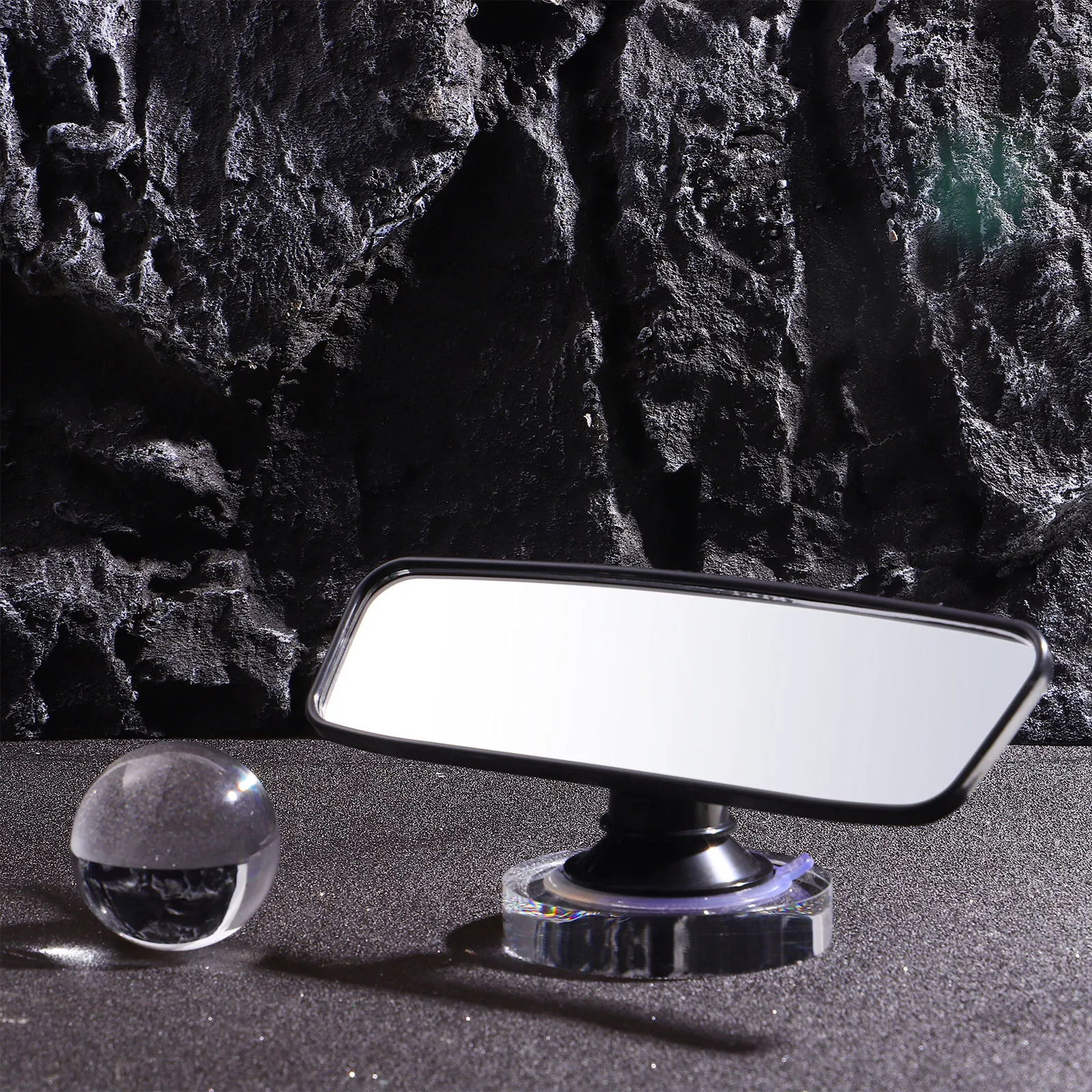 Universal Rearview Mirror Car Blue Lens Wide Angle Anti Glare 360 Degree Rotation Strong Suction Cup for Truck Suv Van