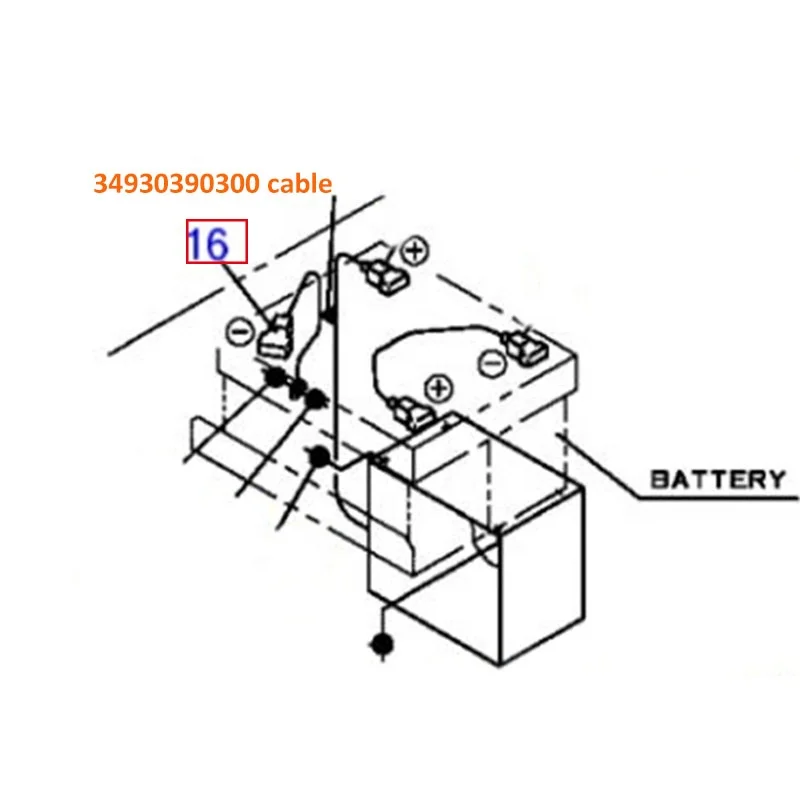 

New 34930390300 349-303-90300 Cable (Battery Earth) For GR 120N Crane Spare Parts