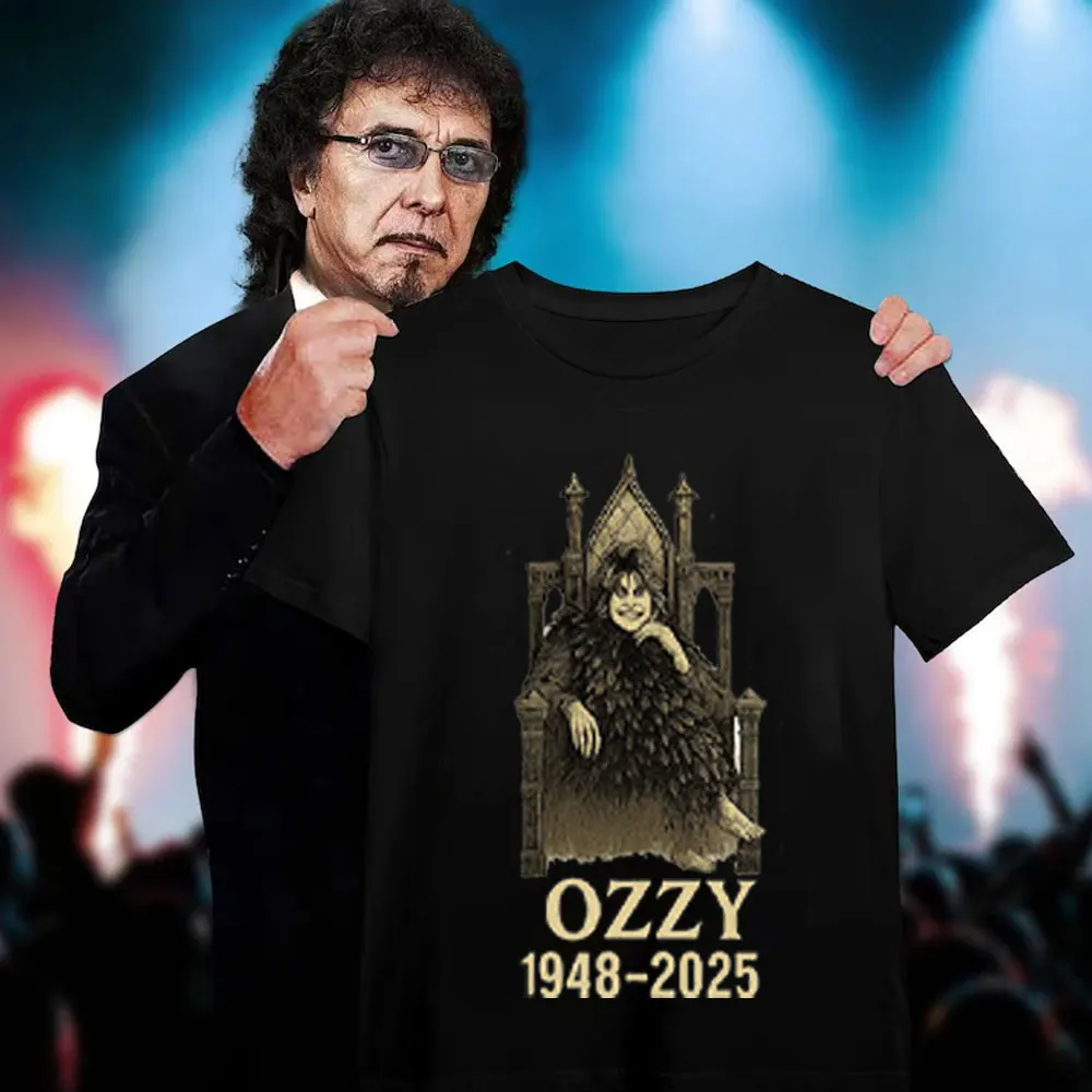 تي شيرت مزق Ozzy Osbourne في ذكرى 1920-2025 قميص أمير الظلام جرافيك تي شيرت القوطية روك مروحة هدية الصيف القطن تي شيرت