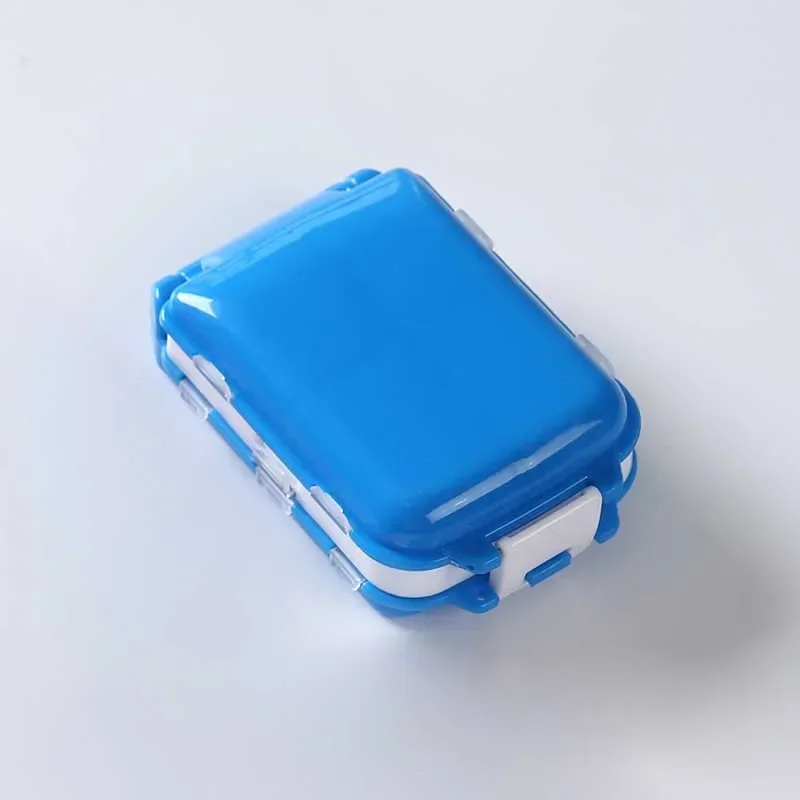 Portable medicine box foldable three-layer 8-grid small medicine box pill packaging storage box