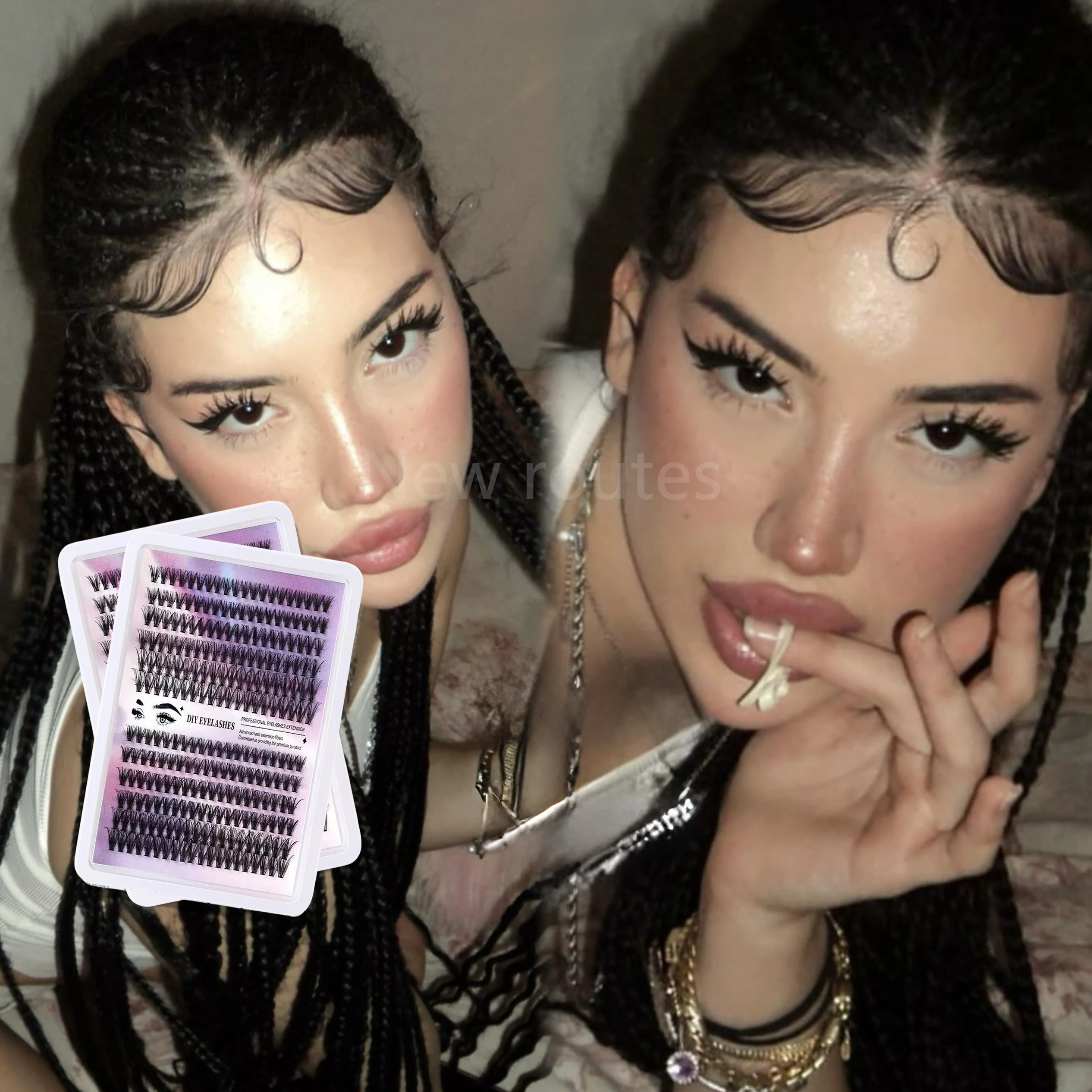 1 doos/240 bossen Nertsen Wimpers Russische individuele Wimper cluster Natuurlijke Wimper Extension Makeup Tools Wimpers Groothandel